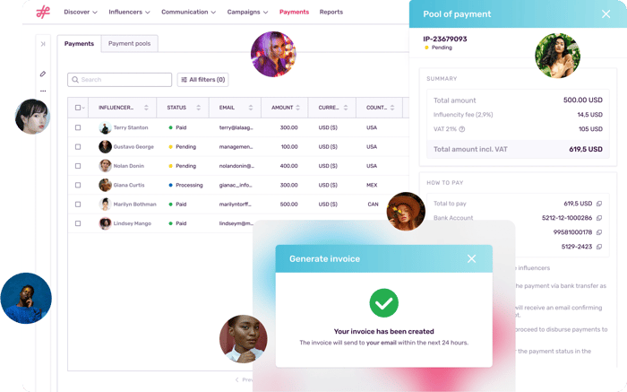 Streamline Influencer Payments | Influencity
